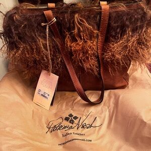 Patricia Nash Tibetan lamb gava tote nwt and dust bag
